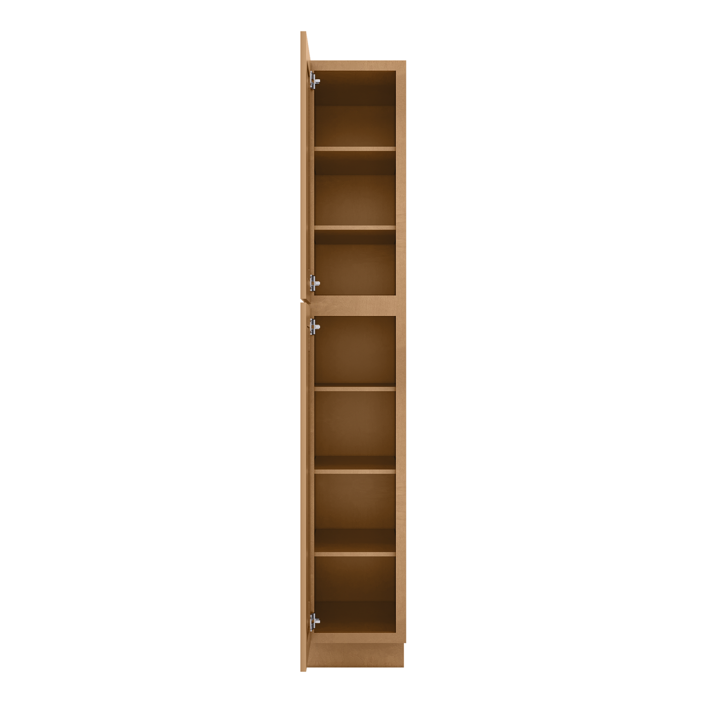 Utility Kitchen Cabinet U1590 Shaker Toffee LessCare 15 in. width 90 in. height 24 in. depth - Kitchen Cabinets