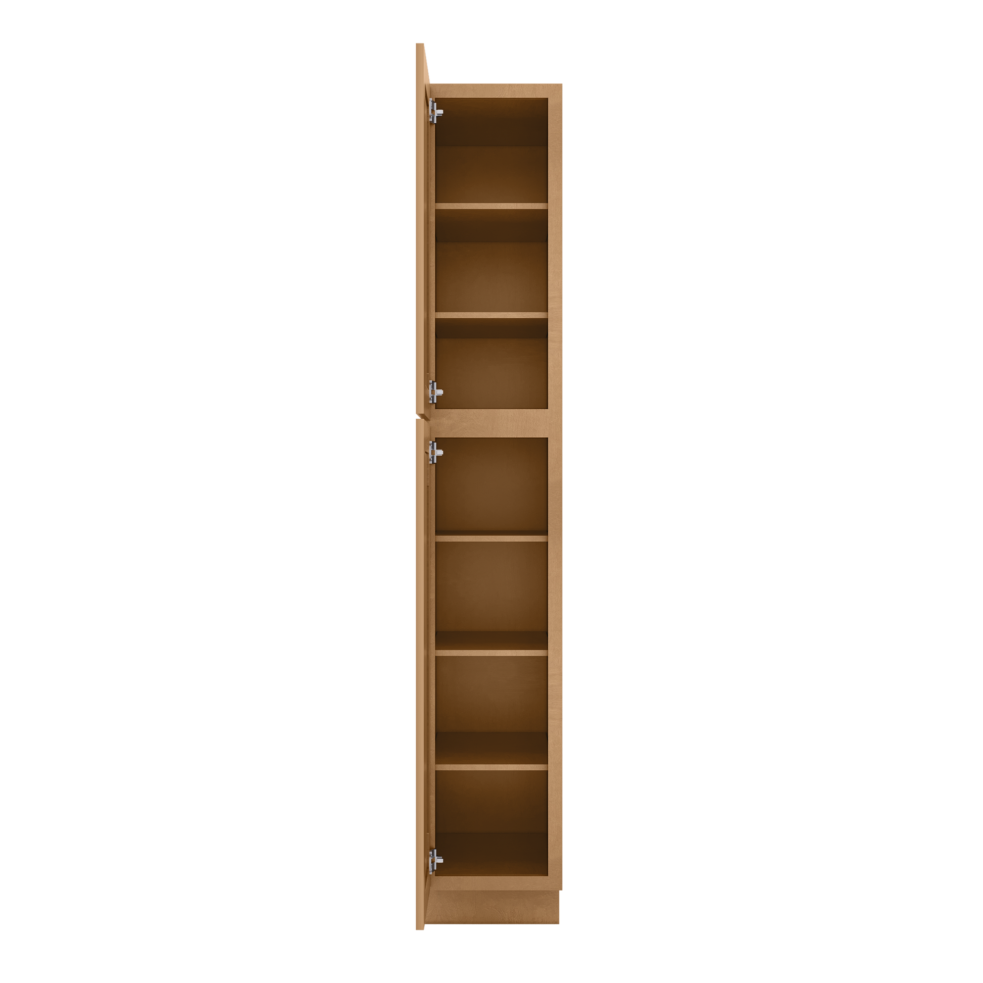 Utility Kitchen Cabinet U1590 Shaker Toffee LessCare 15 in. width 90 in. height 24 in. depth - Kitchen Cabinets
