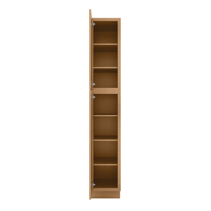 Utility Kitchen Cabinet U1590 Shaker Toffee LessCare 15 in. width 90 in. height 24 in. depth - Kitchen Cabinets