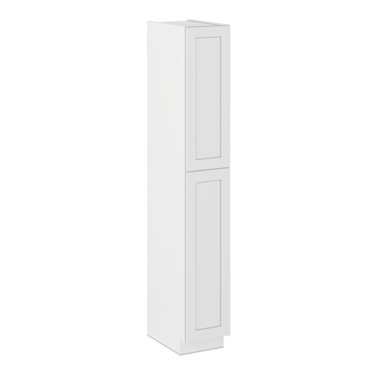 Utility Kitchen Cabinet U1596 Alpina White LessCare 15 in. width 96 in. height 24 in. depth - Kitchen Cabinets