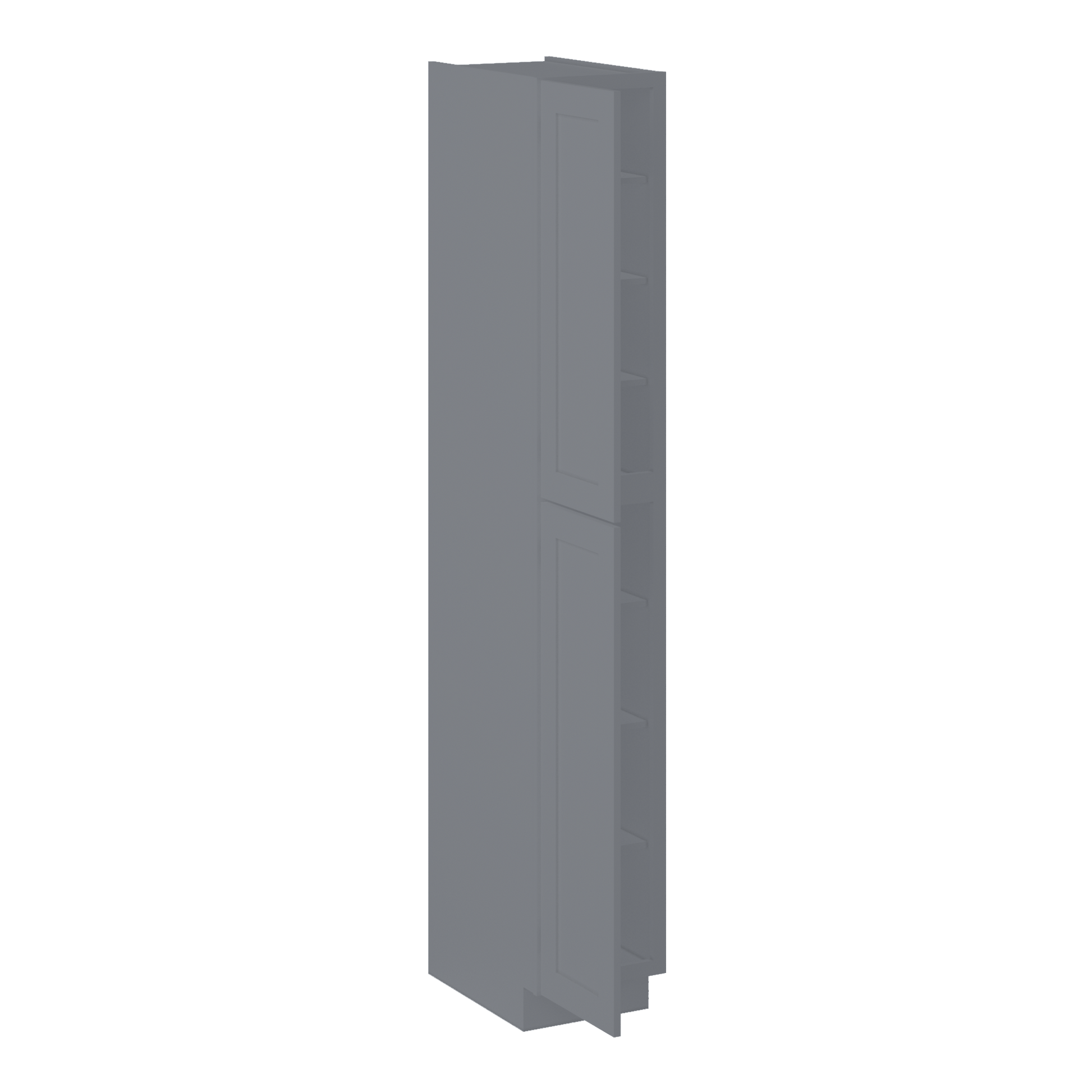 Utility Kitchen Cabinet U1596 Colonial Gray LessCare 15 in. width 96 in. height 24 in. depth - Kitchen Cabinets