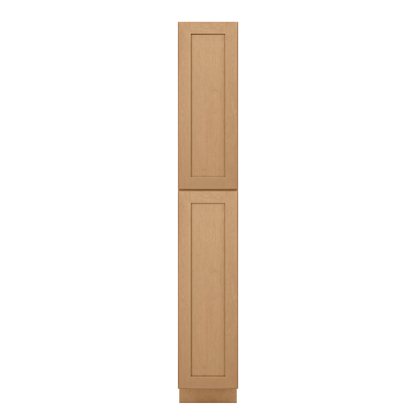 Utility Kitchen Cabinet U1596 Shaker Toffee LessCare 15 in. width 96 in. height 24 in. depth - Kitchen Cabinets