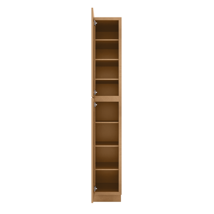 Utility Kitchen Cabinet U1596 Shaker Toffee LessCare 15 in. width 96 in. height 24 in. depth - Kitchen Cabinets