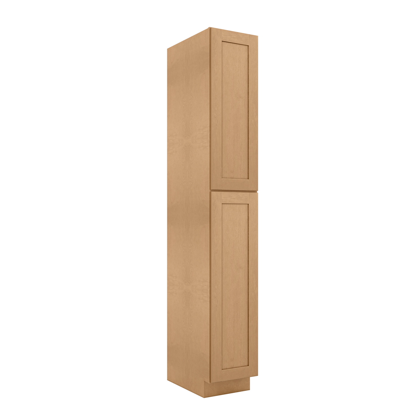 Utility Kitchen Cabinet U1596 Shaker Toffee LessCare 15 in. width 96 in. height 24 in. depth - Kitchen Cabinets