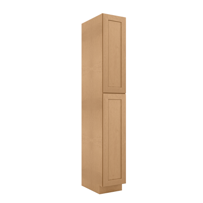 Utility Kitchen Cabinet U1596 Shaker Toffee LessCare 15 in. width 96 in. height 24 in. depth - Kitchen Cabinets