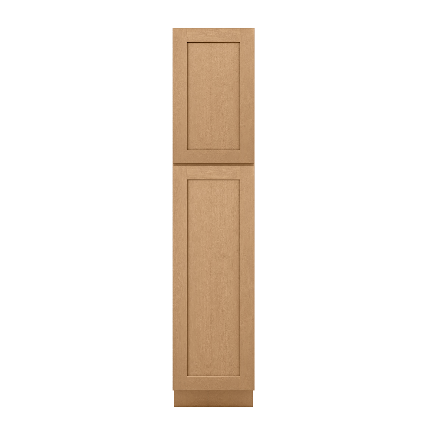 Utility Kitchen Cabinet U1884 Shaker Toffee LessCare 18 in. width 84 in. height 24 in. depth - Kitchen Cabinets