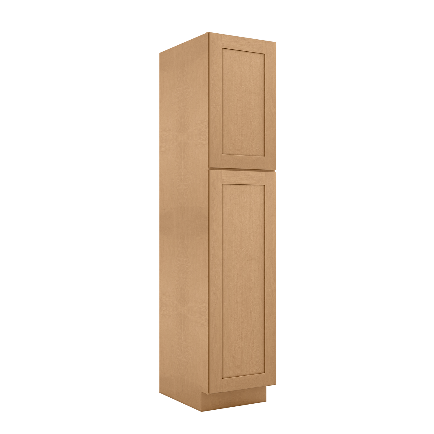 Utility Kitchen Cabinet U1884 Shaker Toffee LessCare 18 in. width 84 in. height 24 in. depth - Kitchen Cabinets