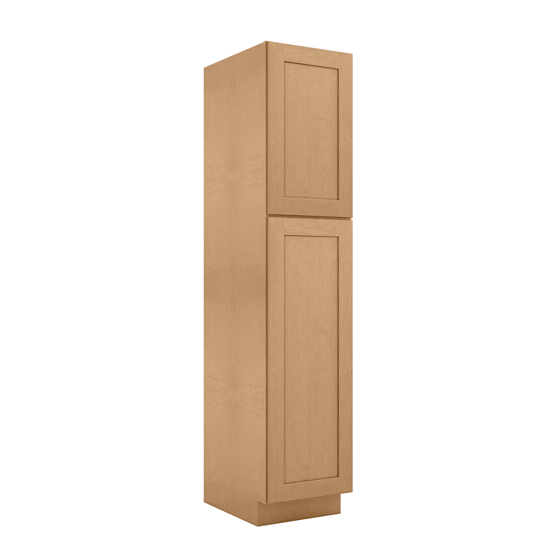 Utility Kitchen Cabinet U1884 Shaker Toffee LessCare 18 in. width 84 in. height 24 in. depth - Kitchen Cabinets