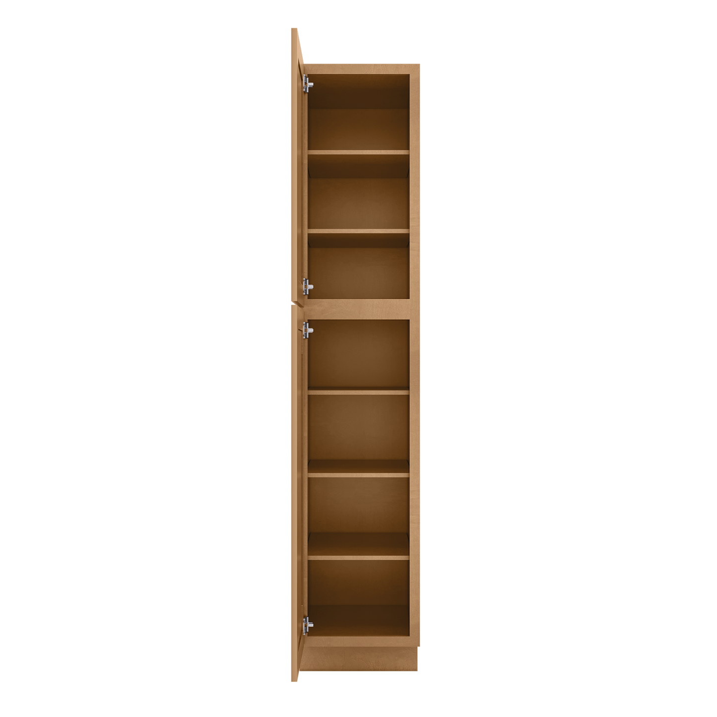 Utility Kitchen Cabinet U1890 Shaker Toffee LessCare 18 in. width 90 in. height 24 in. depth - Kitchen Cabinets