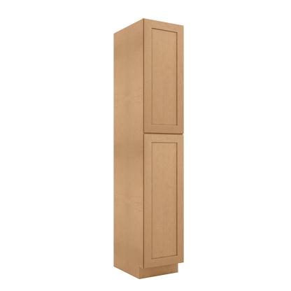 Utility Kitchen Cabinet U1896 Shaker Toffee LessCare 18 in. width 96 in. height 24 in. depth - Kitchen Cabinets