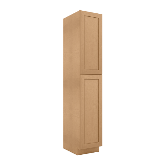 Utility Kitchen Cabinet U1896 Shaker Toffee LessCare 18 in. width 96 in. height 24 in. depth - Kitchen Cabinets