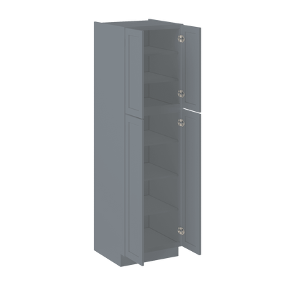 Utility Kitchen Cabinet U2484 Colonial Gray LessCare 24 in. width 84 in. height 24 in. depth - Kitchen Cabinets