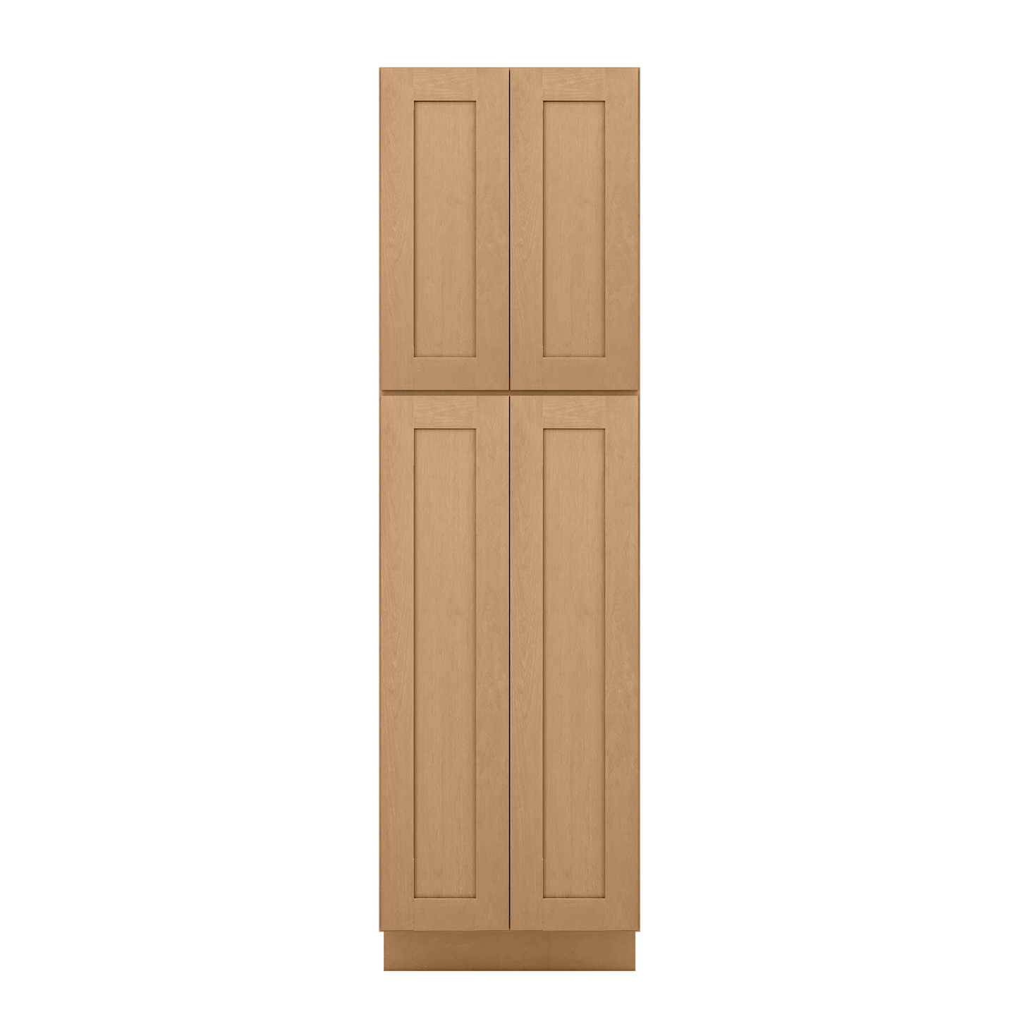 Utility Kitchen Cabinet U2484 Shaker Toffee LessCare 24 in. width 84 in. height 24 in. depth - Kitchen Cabinets