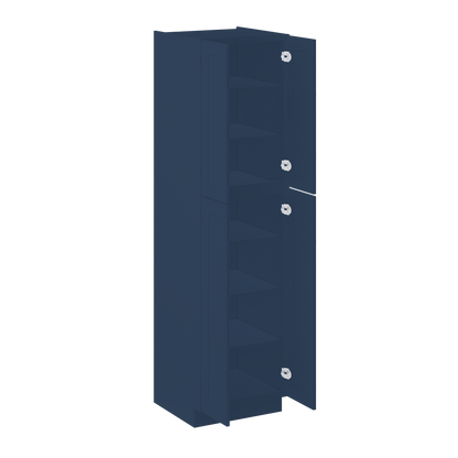 Utility Kitchen Cabinet U2490 Danbury Blue LessCare 24 in. width 90 in. height 24 in. depth - Kitchen Cabinets
