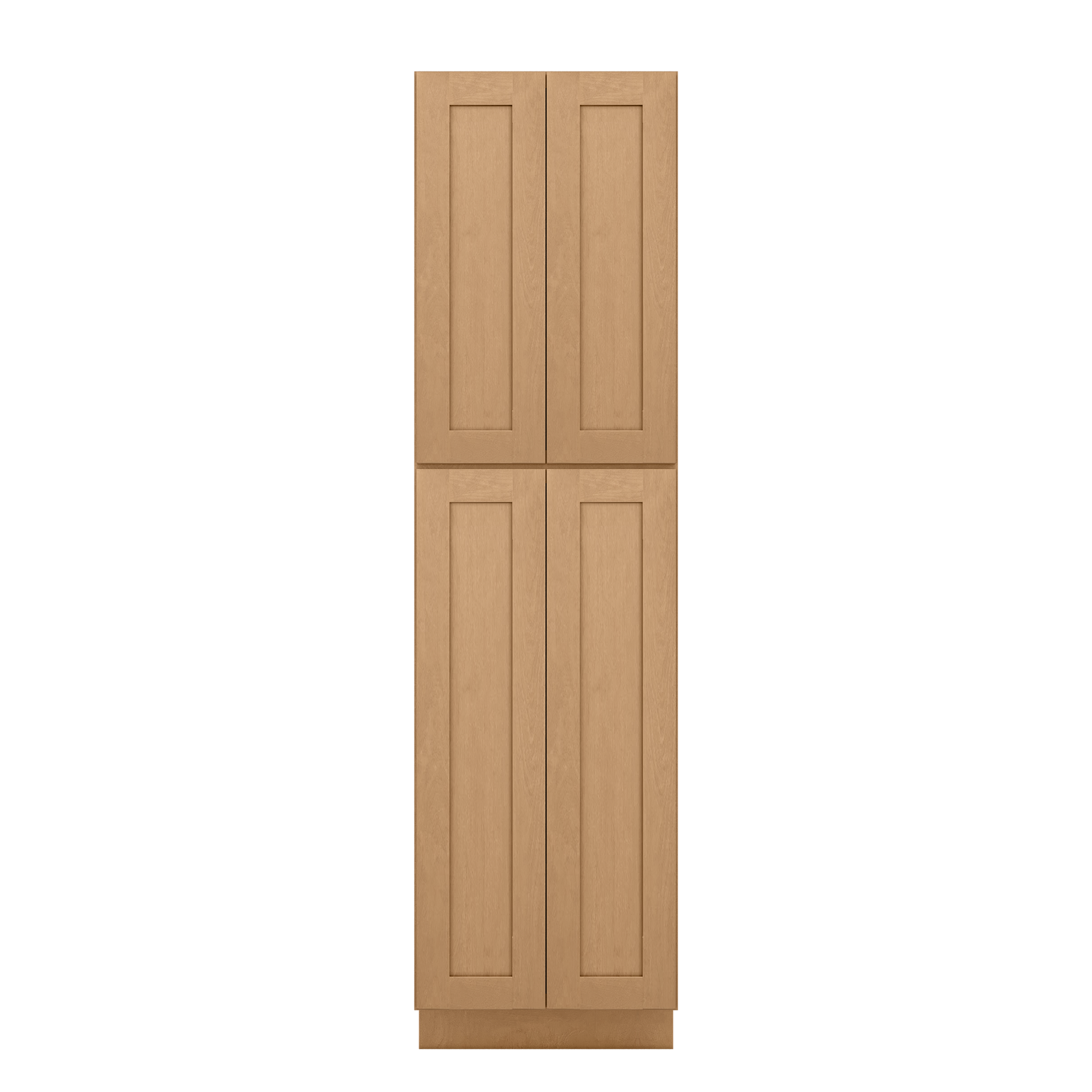 Utility Kitchen Cabinet U2490 Shaker Toffee LessCare 24 in. width 90 in. height 24 in. depth - Kitchen Cabinets
