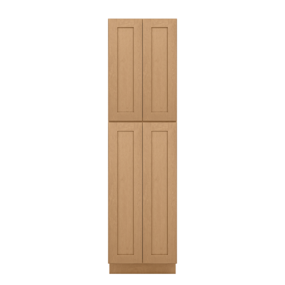 Utility Kitchen Cabinet U2490 Shaker Toffee LessCare 24 in. width 90 in. height 24 in. depth - Kitchen Cabinets