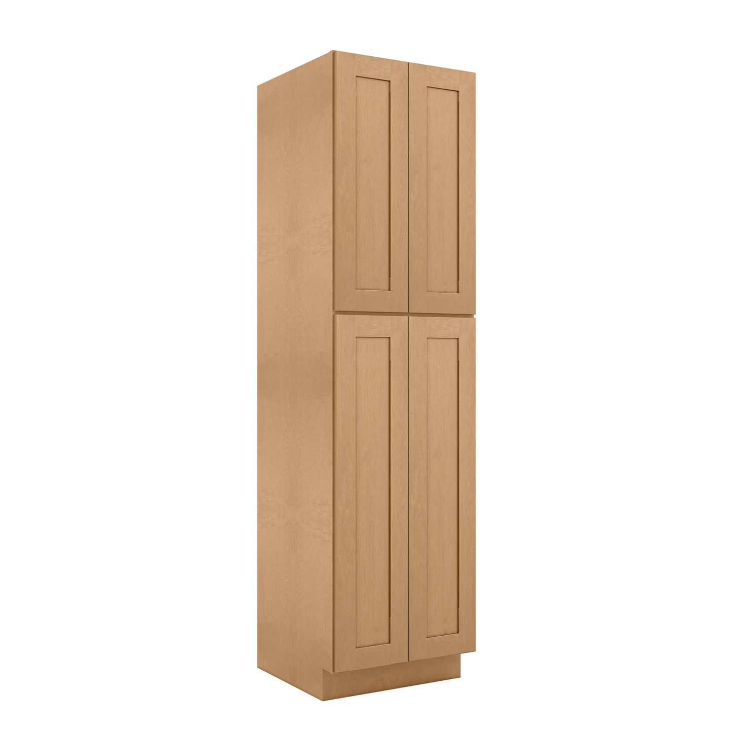 Utility Kitchen Cabinet U2490 Shaker Toffee LessCare 24 in. width 90 in. height 24 in. depth - Kitchen Cabinets