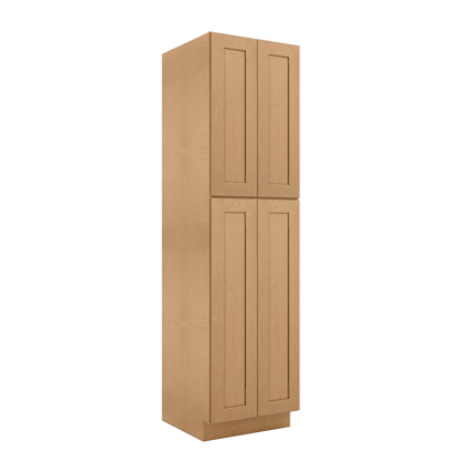 Utility Kitchen Cabinet U2490 Shaker Toffee LessCare 24 in. width 90 in. height 24 in. depth - Kitchen Cabinets