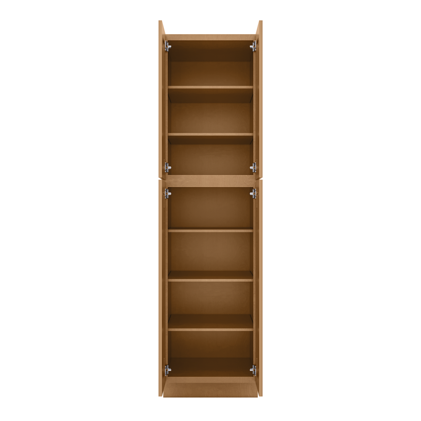 Utility Kitchen Cabinet U2490 Shaker Toffee LessCare 24 in. width 90 in. height 24 in. depth - Kitchen Cabinets