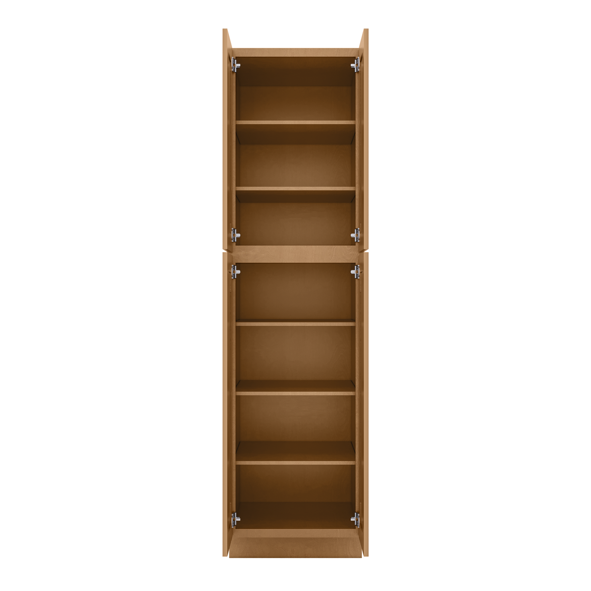 Utility Kitchen Cabinet U2490 Shaker Toffee LessCare 24 in. width 90 in. height 24 in. depth - Kitchen Cabinets