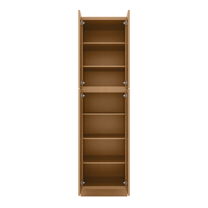 Utility Kitchen Cabinet U2490 Shaker Toffee LessCare 24 in. width 90 in. height 24 in. depth - Kitchen Cabinets