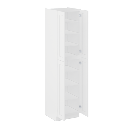 Utility Kitchen Cabinet U2496 Alpina White LessCare 24 in. width 96 in. height 24 in. depth - Kitchen Cabinets