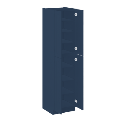 Utility Kitchen Cabinet U2496 Danbury Blue LessCare 24 in. width 96 in. height 24 in. depth - Kitchen Cabinets