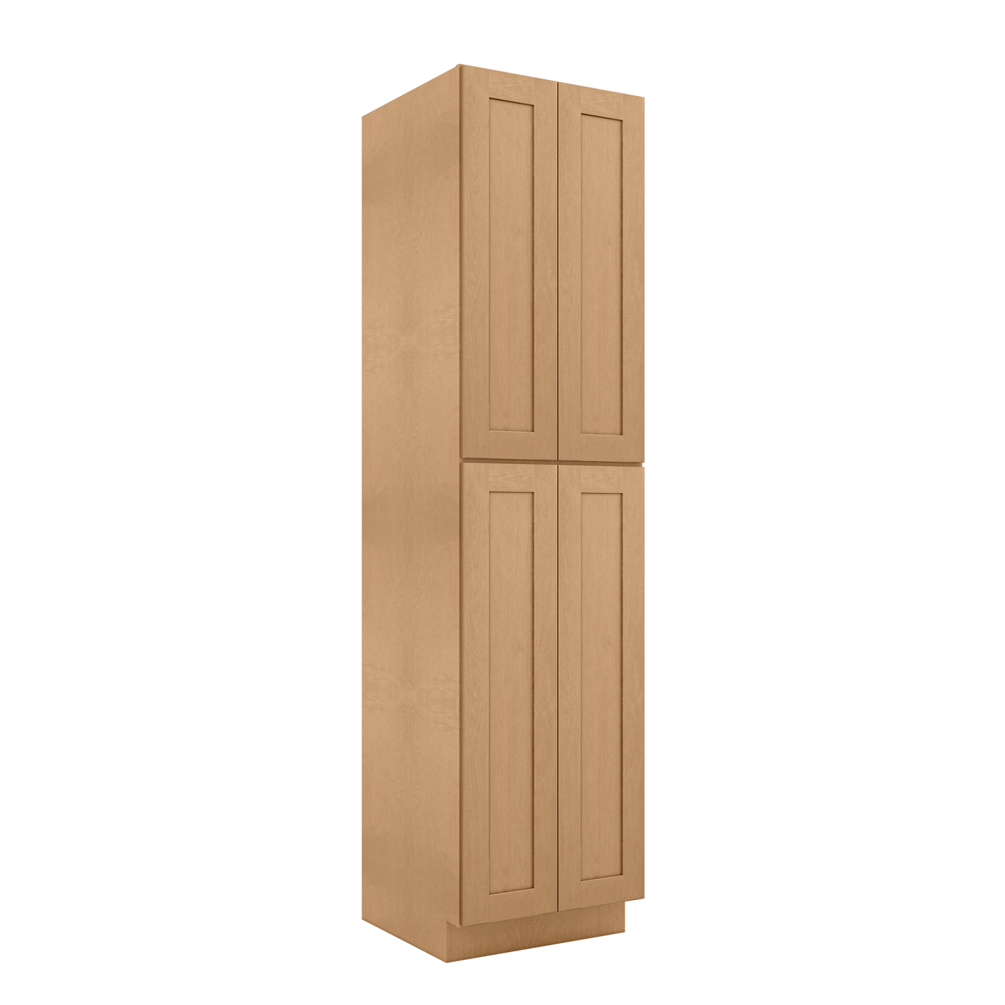 Utility Kitchen Cabinet U2496 Shaker Toffee LessCare 24 in. width 96 in. height 24 in. depth - Kitchen Cabinets