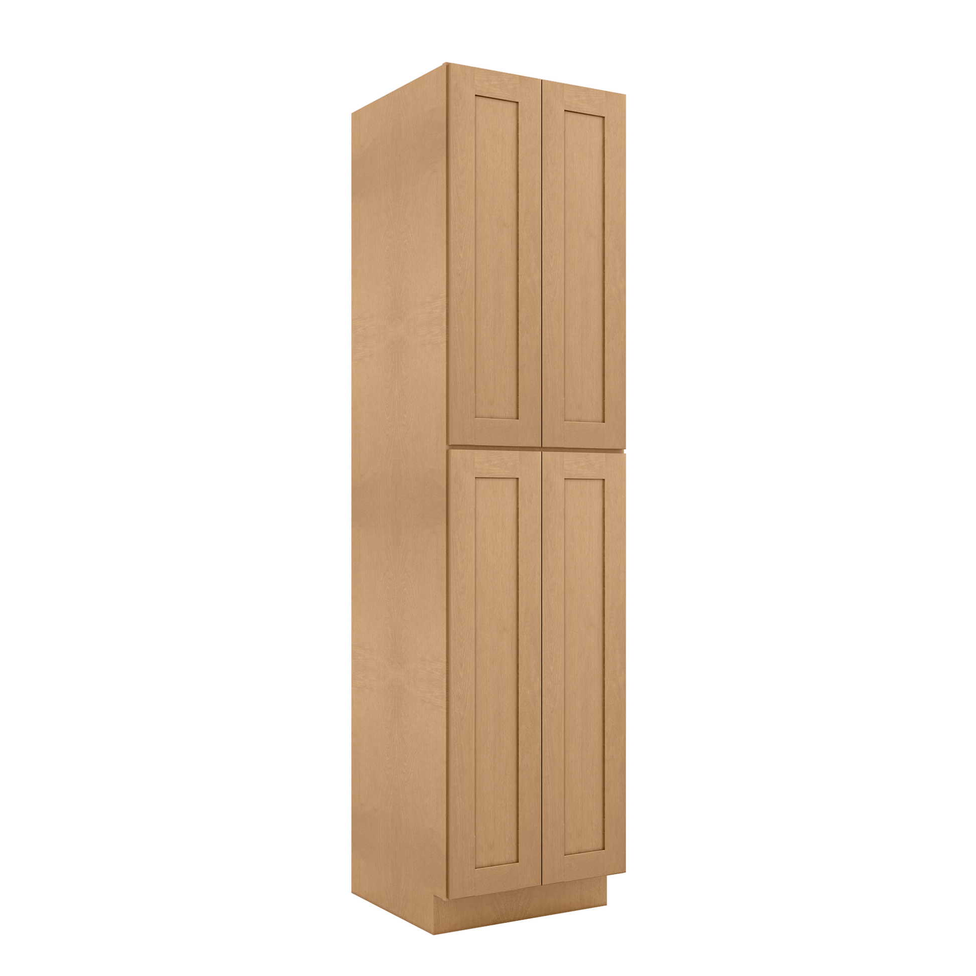 Utility Kitchen Cabinet U2496 Shaker Toffee LessCare 24 in. width 96 in. height 24 in. depth - Kitchen Cabinets