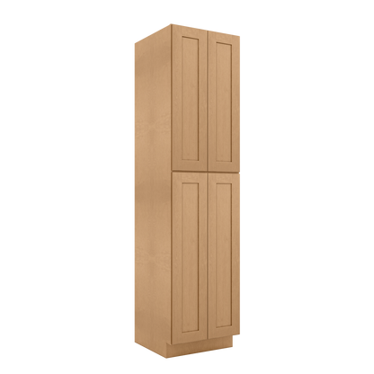 Utility Kitchen Cabinet U2496 Shaker Toffee LessCare 24 in. width 96 in. height 24 in. depth - Kitchen Cabinets