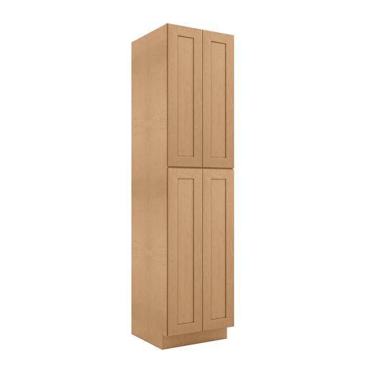 Utility Kitchen Cabinet U2496 Shaker Toffee LessCare 24 in. width 96 in. height 24 in. depth - Kitchen Cabinets