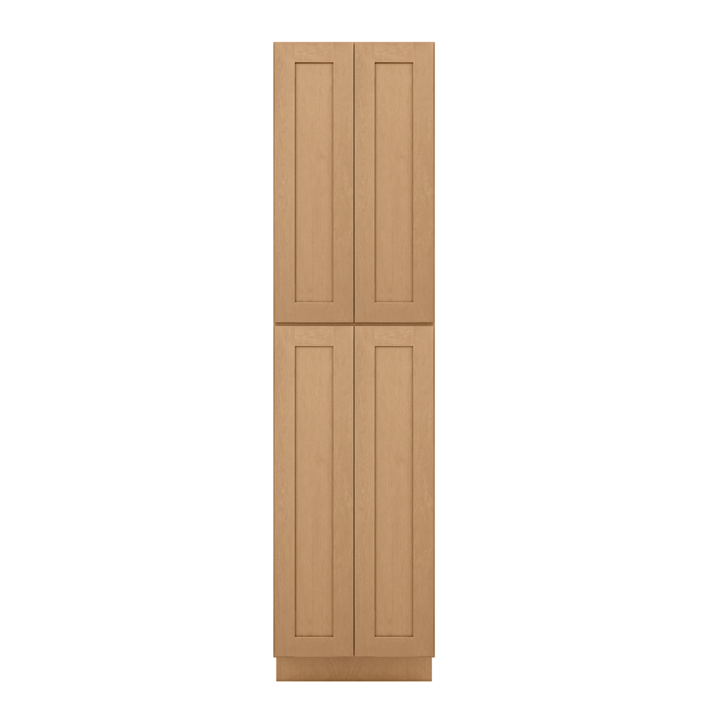 Utility Kitchen Cabinet U2496 Shaker Toffee LessCare 24 in. width 96 in. height 24 in. depth - Kitchen Cabinets