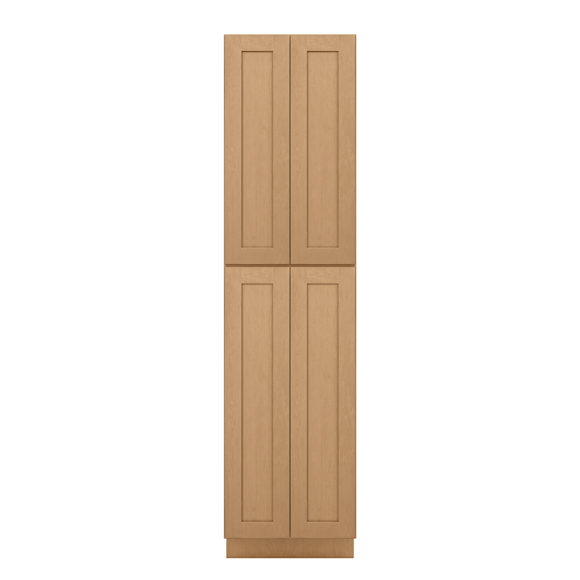 Utility Kitchen Cabinet U2496 Shaker Toffee LessCare 24 in. width 96 in. height 24 in. depth - Kitchen Cabinets