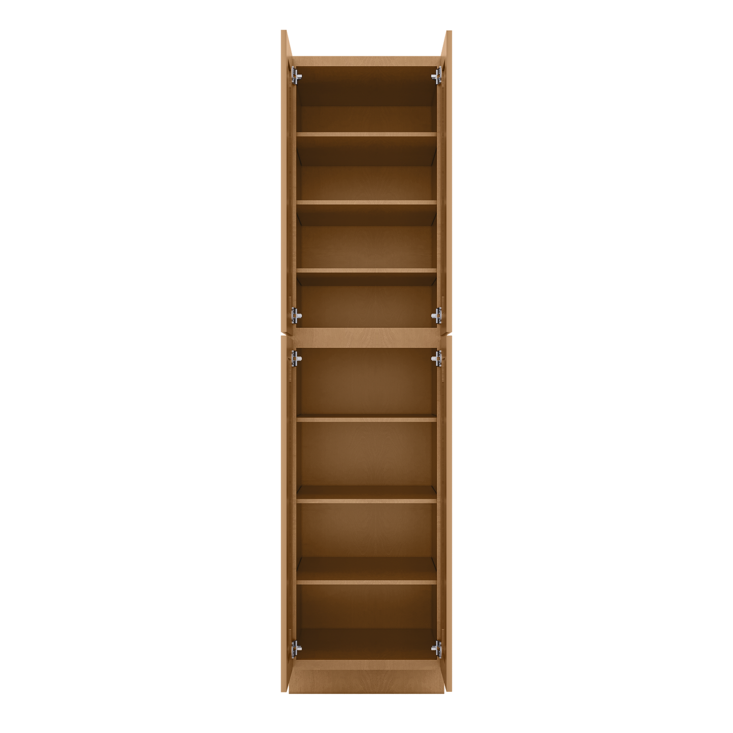 Utility Kitchen Cabinet U2496 Shaker Toffee LessCare 24 in. width 96 in. height 24 in. depth - Kitchen Cabinets