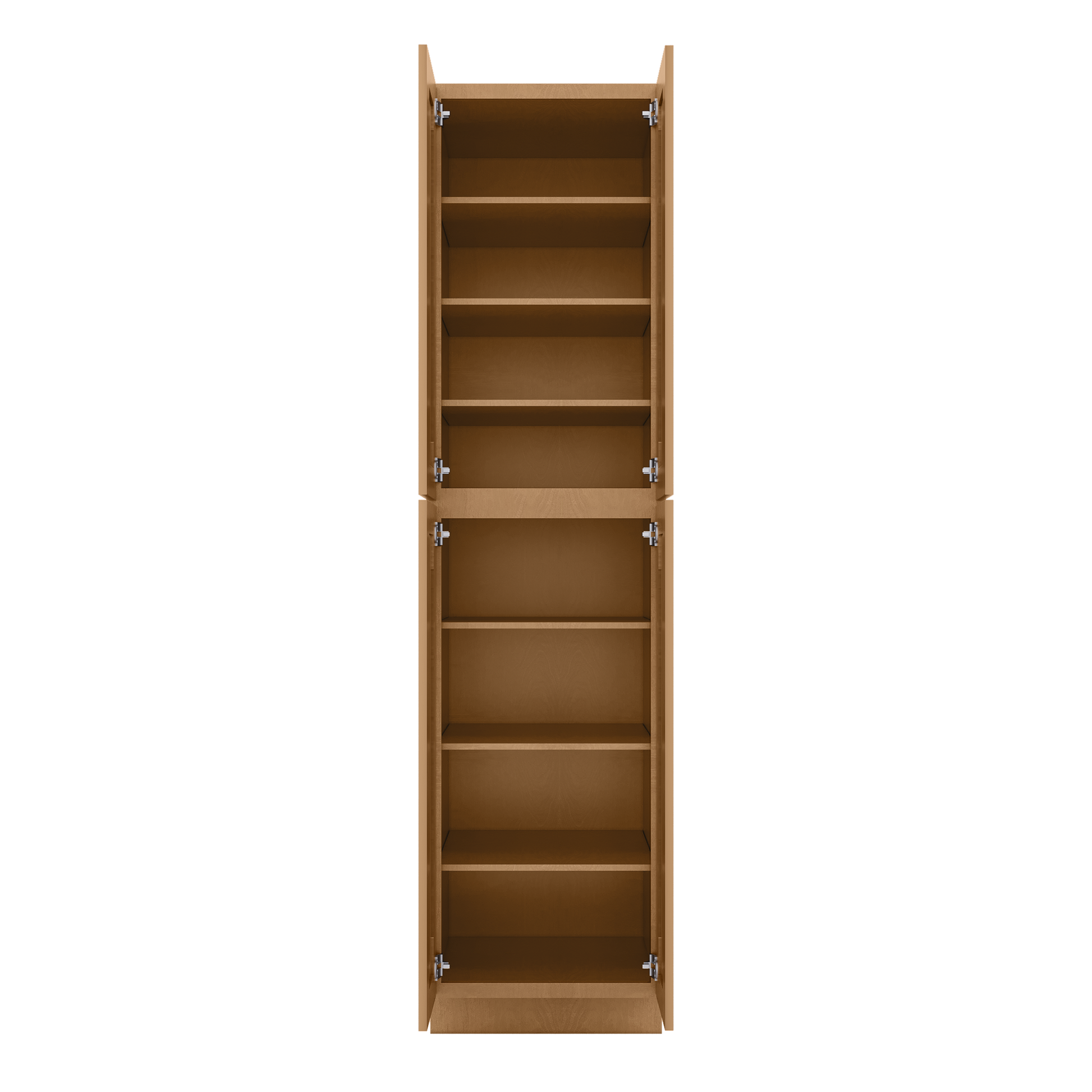 Utility Kitchen Cabinet U2496 Shaker Toffee LessCare 24 in. width 96 in. height 24 in. depth - Kitchen Cabinets