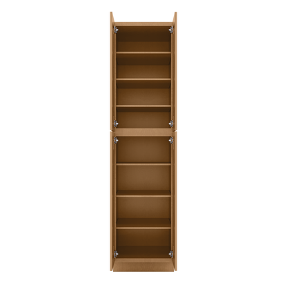 Utility Kitchen Cabinet U2496 Shaker Toffee LessCare 24 in. width 96 in. height 24 in. depth - Kitchen Cabinets