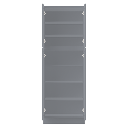 Utility Kitchen Cabinet U3084 Colonial Gray 30”W x 84”H x 24”D - Kitchen Cabinets
