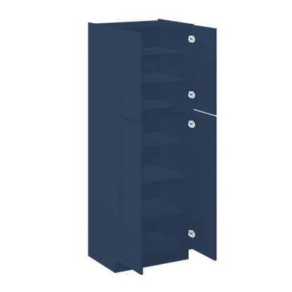 Utility Kitchen Cabinet U3084 Danbury Blue 30’’W x 84 H x 24 D - Kitchen Cabinets