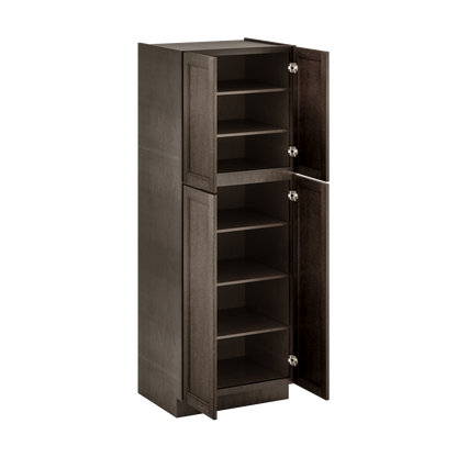 Utility Kitchen Cabinet U3084 Milan Slate 30’’W x 84’’H x 24’’D - Kitchen Cabinets