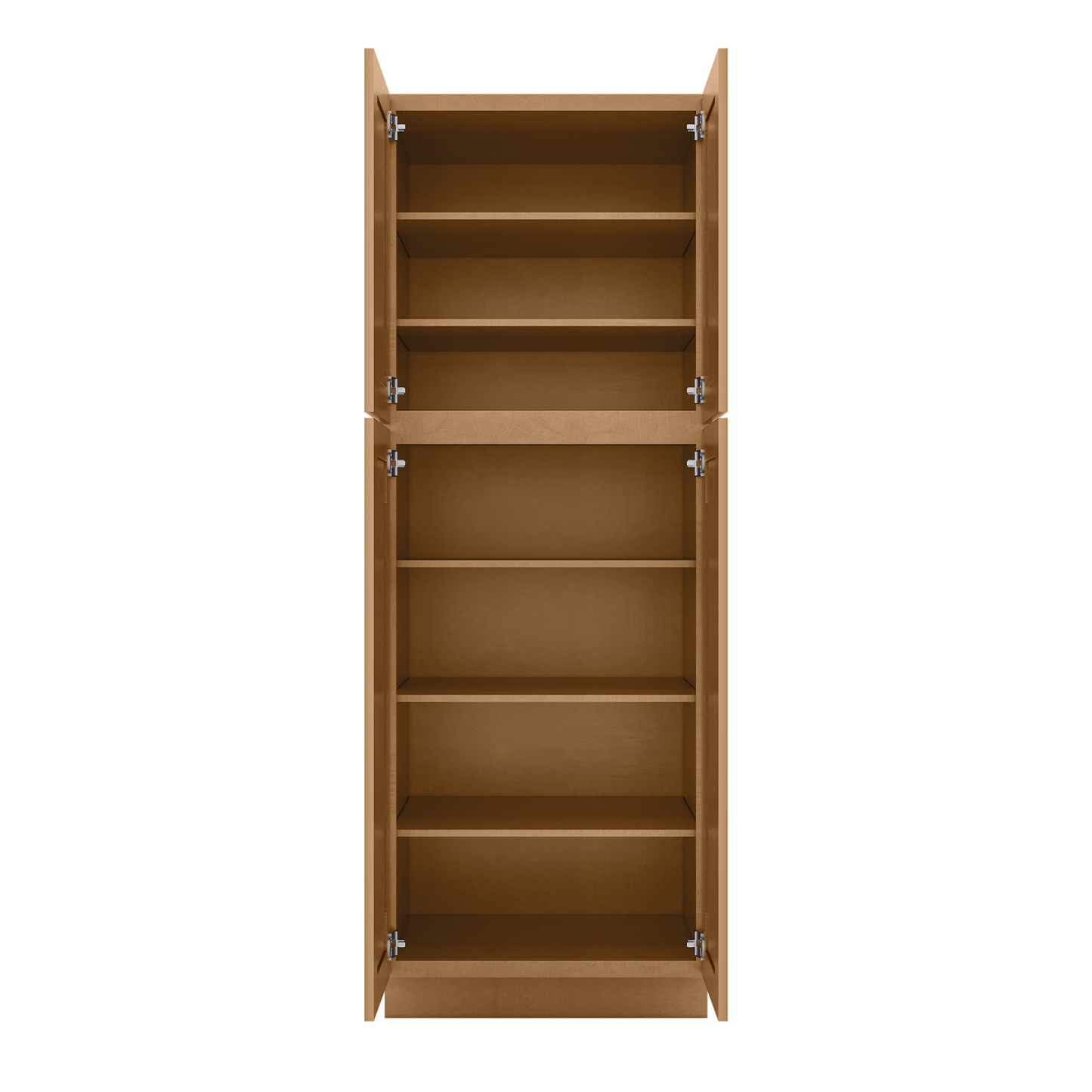 Utility Kitchen Cabinet U3084 Shaker Toffee 33’’W x 84’H x 24’’D - Kitchen Cabinets