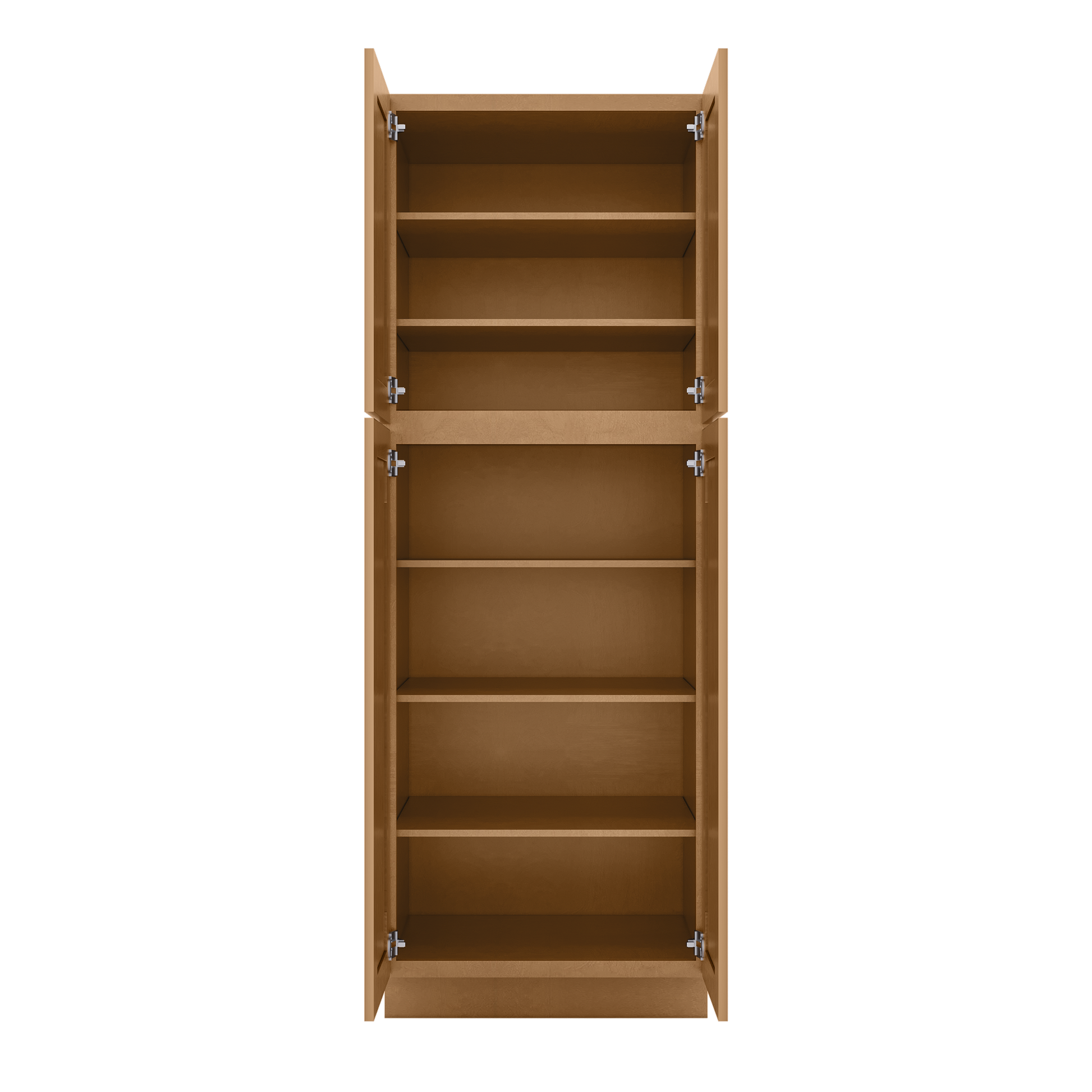 Utility Kitchen Cabinet U3084 Shaker Toffee 33’’W x 84’H x 24’’D - Kitchen Cabinets