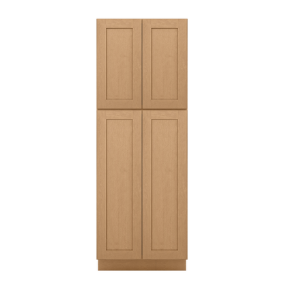 Utility Kitchen Cabinet U3084 Shaker Toffee 33’’W x 84’H x 24’’D - Kitchen Cabinets