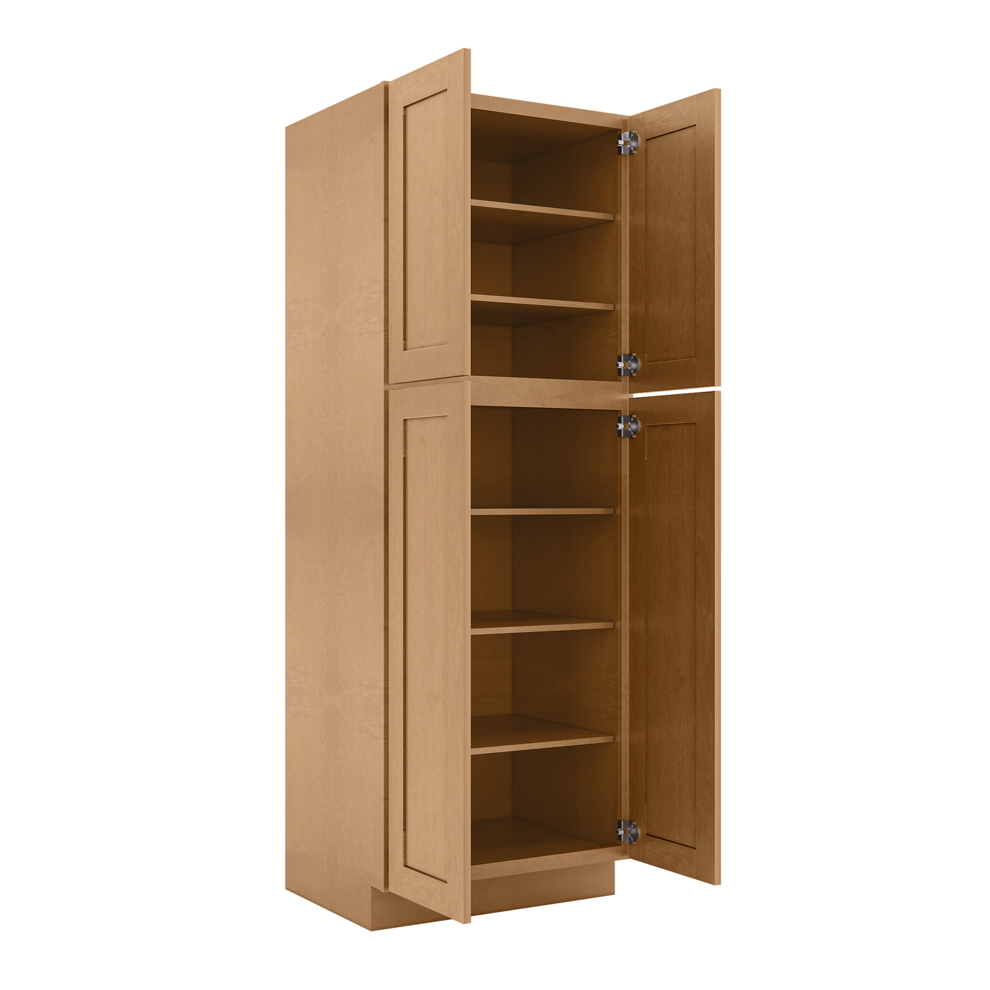 Utility Kitchen Cabinet U3084 Shaker Toffee 33’’W x 84’H x 24’’D - Kitchen Cabinets