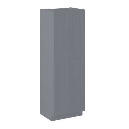 Utility Kitchen Cabinet U3090 Colonial Gray LessCare 30 in. width 90 in. height 24 in. depth - Kitchen Cabinets