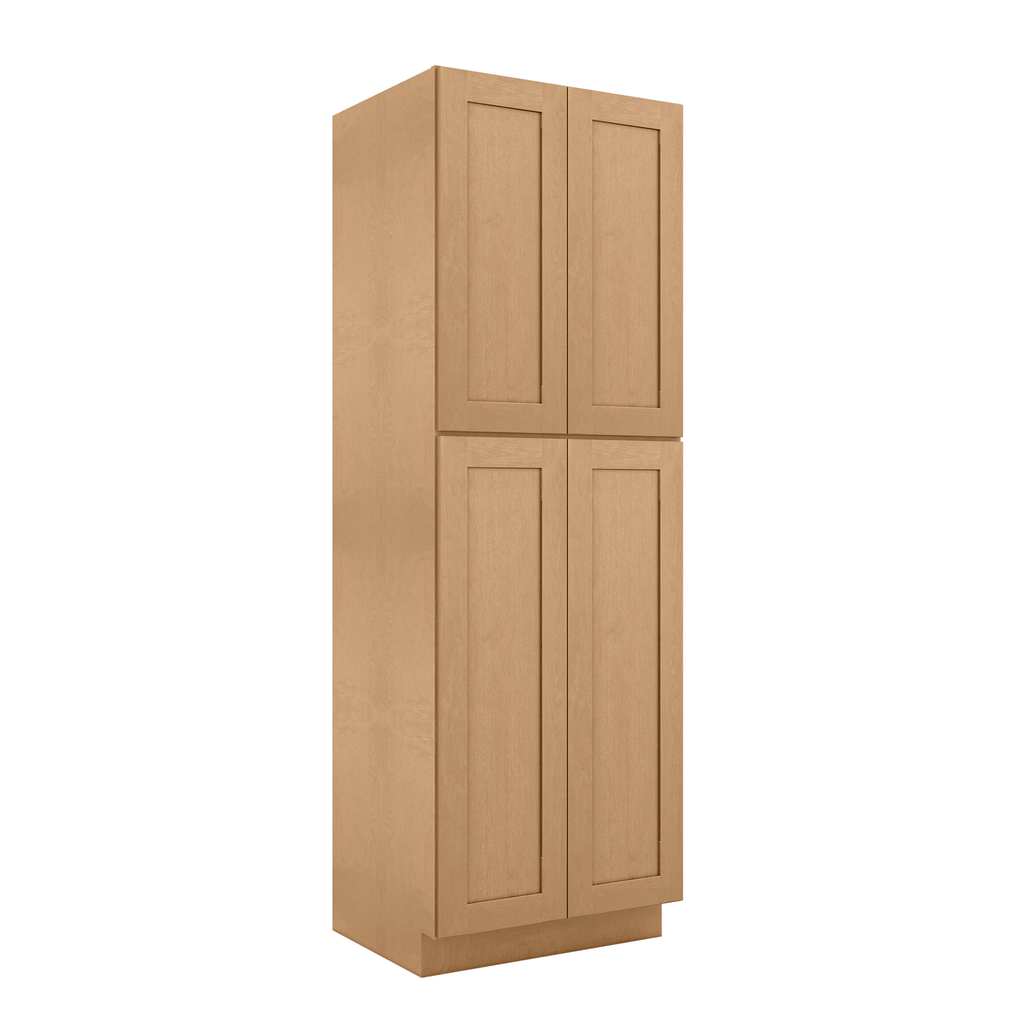 Utility Kitchen Cabinet U3090 Shaker Toffee LessCare 30 in. width 90 in. height 24 in. depth - Kitchen Cabinets