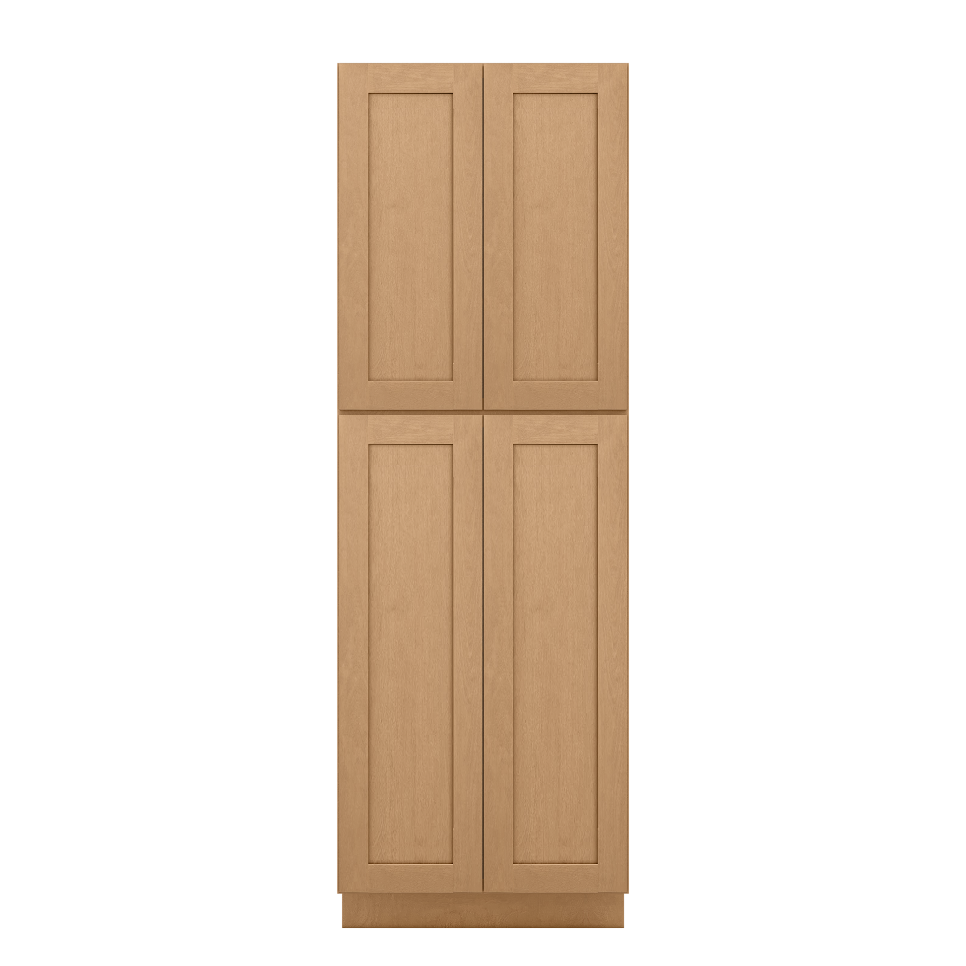 Utility Kitchen Cabinet U3090 Shaker Toffee LessCare 30 in. width 90 in. height 24 in. depth - Kitchen Cabinets