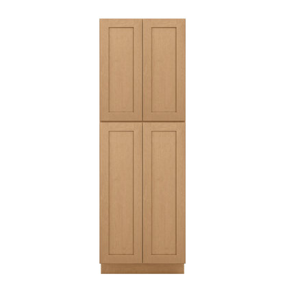 Utility Kitchen Cabinet U3090 Shaker Toffee LessCare 30 in. width 90 in. height 24 in. depth - Kitchen Cabinets