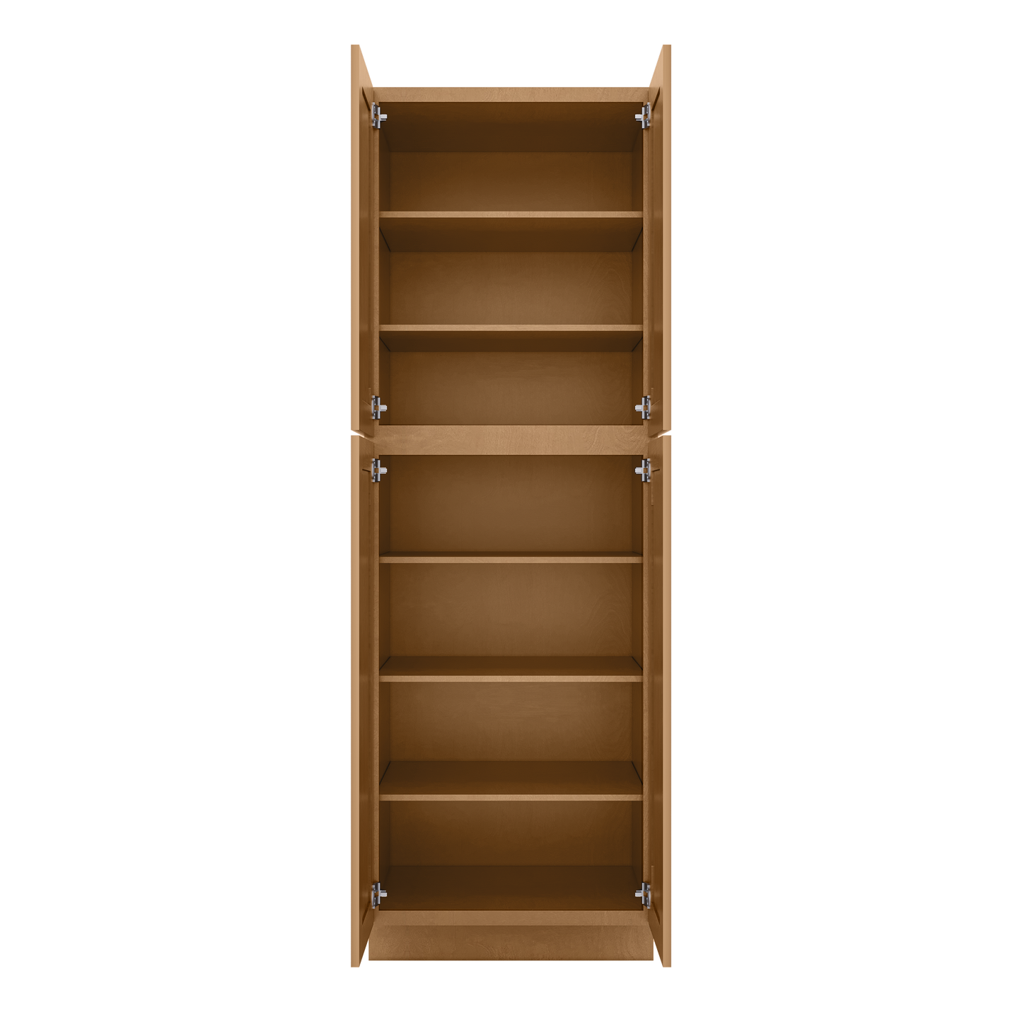 Utility Kitchen Cabinet U3090 Shaker Toffee LessCare 30 in. width 90 in. height 24 in. depth - Kitchen Cabinets