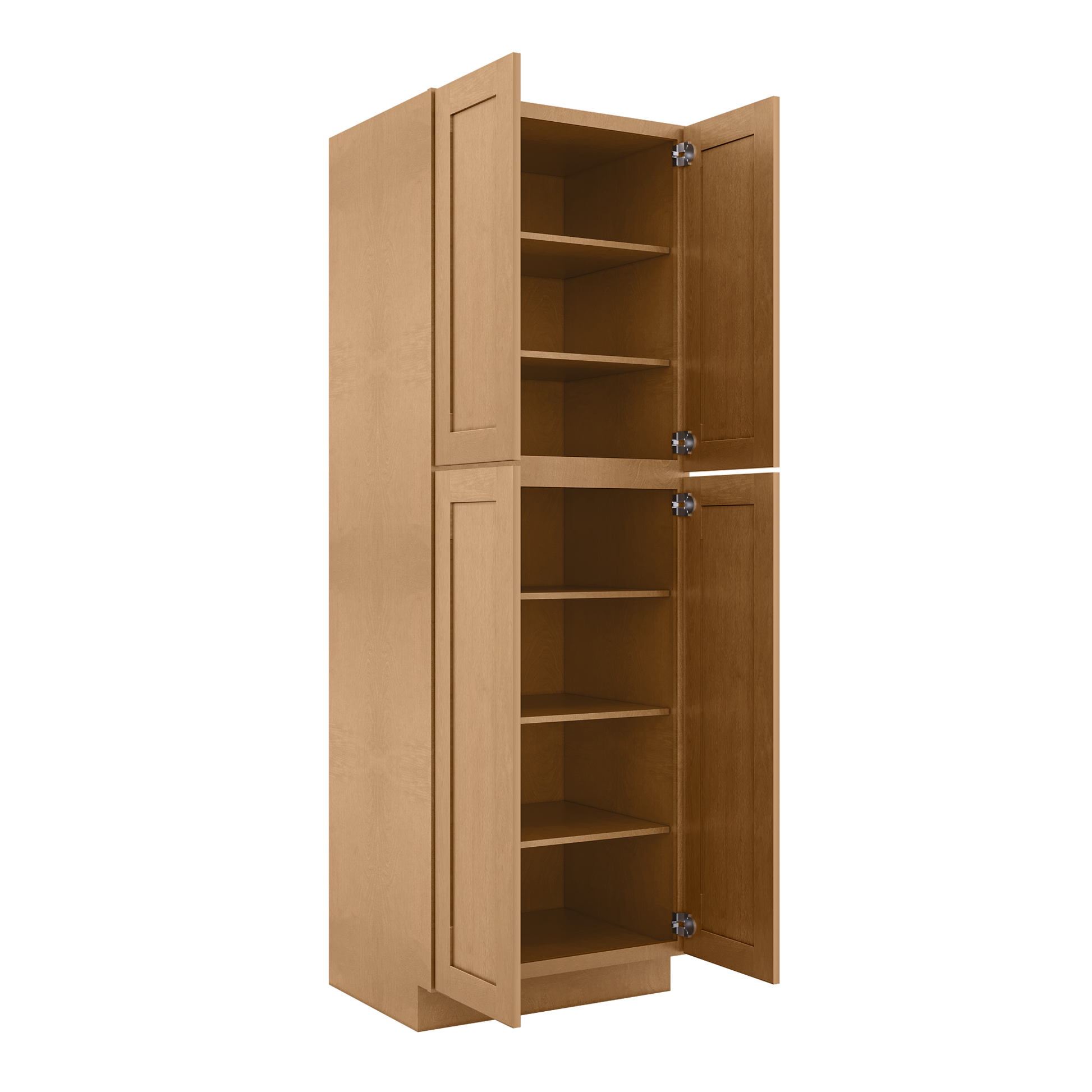 Utility Kitchen Cabinet U3090 Shaker Toffee LessCare 30 in. width 90 in. height 24 in. depth - Kitchen Cabinets