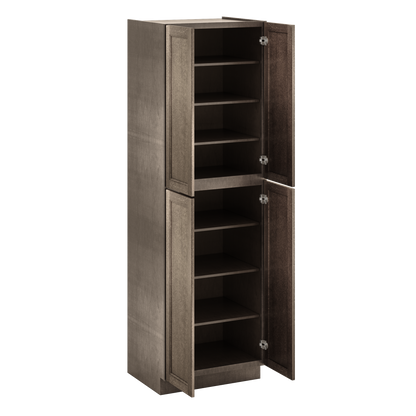 Utility Kitchen Cabinet U3096 Milan Slate 30’’W x 84’’H x 24’’D - Kitchen Cabinets